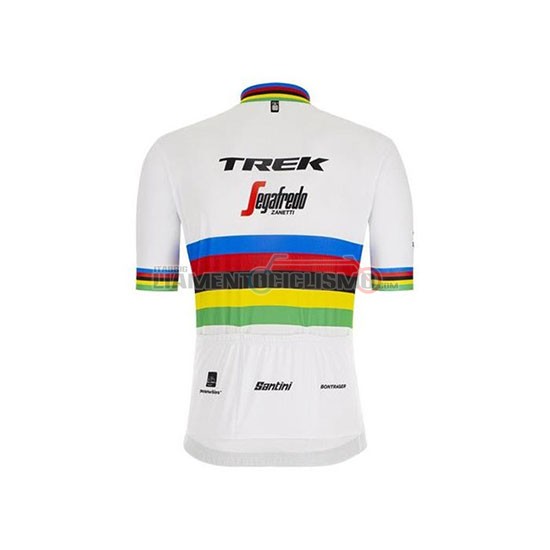 Abbigliamento Ciclismo UCI Mondo Campione Trek Segafredo Manica Corta 2020 Bianco